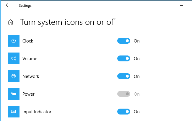 Grayed out Power icon option on a desktop PC with Windows 10